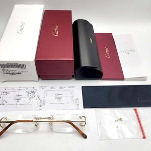 NEW! Cartier Glasses Occhiali Gold Frames